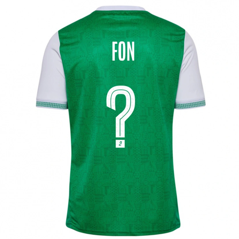 Danxen Uomo Maglia Welma Fon #0 Verde Bianco Kit Gara Home 2025/26 Maglietta