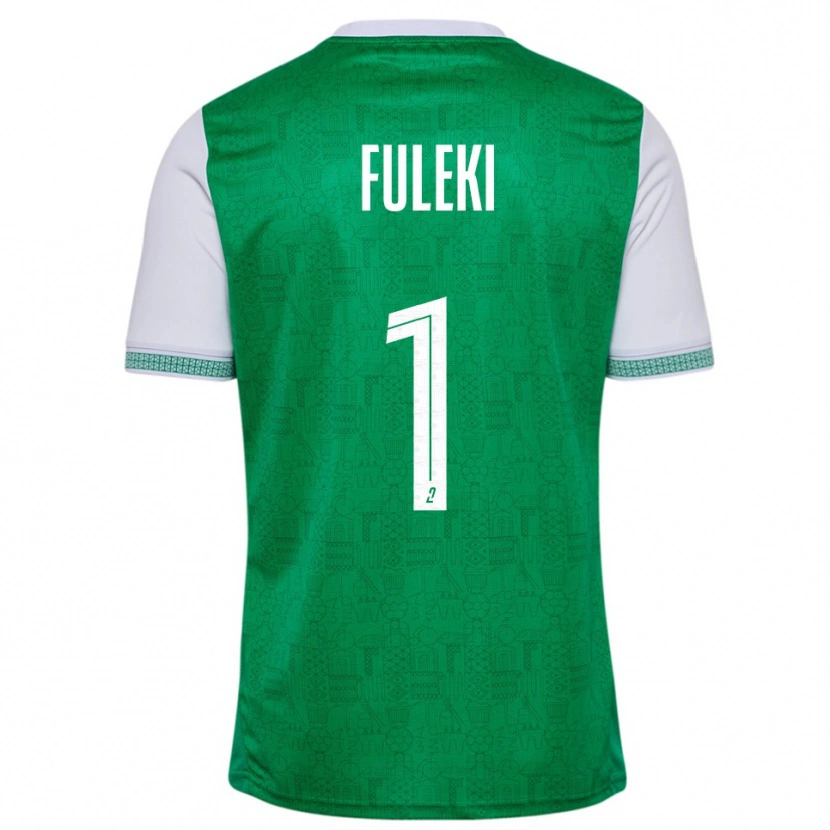 Danxen Uomo Maglia Rafael Fuleki #1 Verde Bianco Kit Gara Home 2025/26 Maglietta