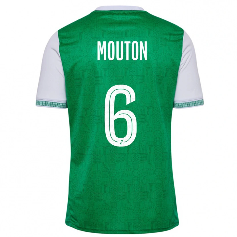 Danxen Uomo Maglia Jules Mouton #6 Verde Bianco Kit Gara Home 2025/26 Maglietta