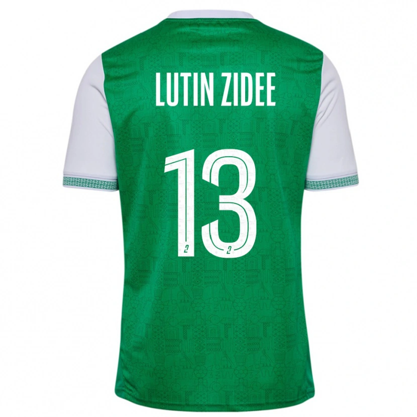 Danxen Uomo Maglia Medhy Lutin Zidee #13 Verde Bianco Kit Gara Home 2025/26 Maglietta
