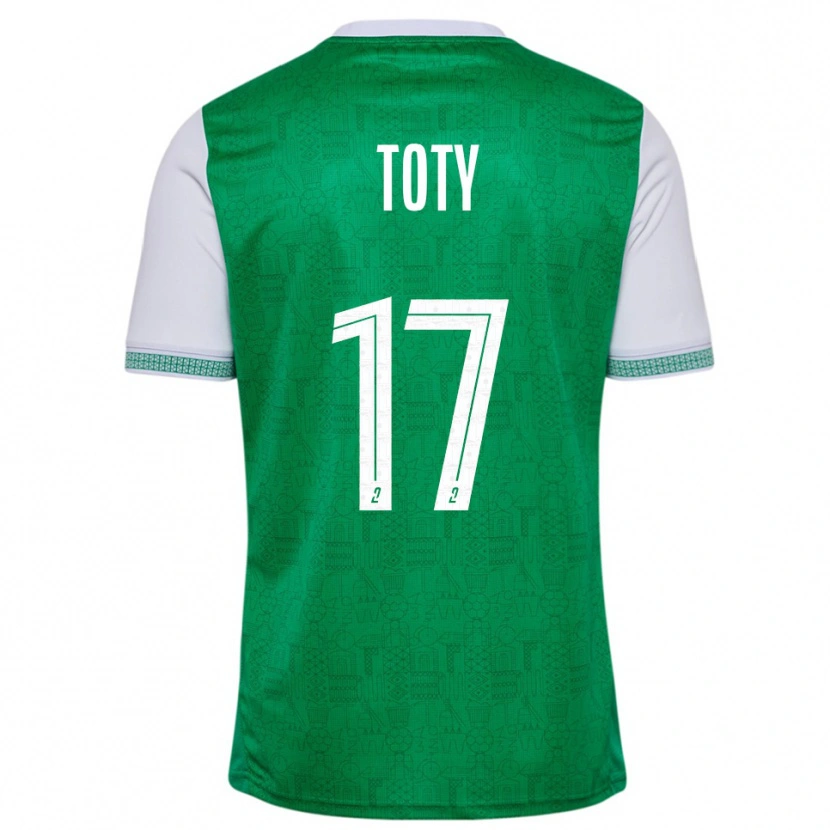 Danxen Uomo Maglia Mylan Toty #17 Verde Bianco Kit Gara Home 2025/26 Maglietta