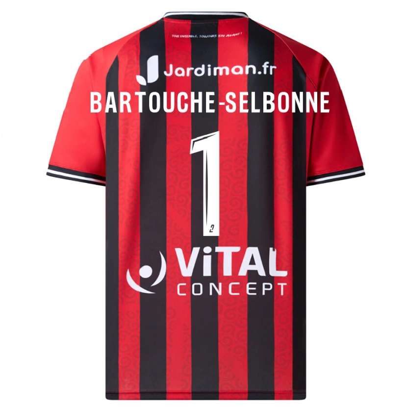 Danxen Uomo Maglia Teddy Bartouche-Selbonne #1 Rosso Nero Kit Gara Home 2025/26 Maglietta