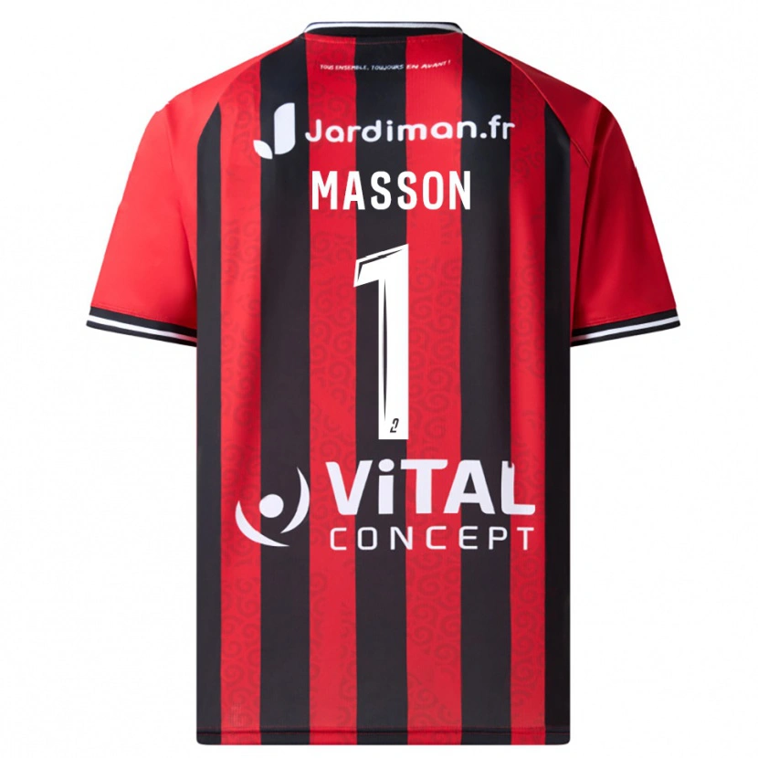 Danxen Uomo Maglia Albert Masson #1 Rosso Nero Kit Gara Home 2025/26 Maglietta