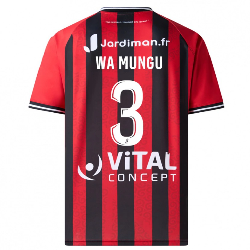Danxen Uomo Maglia Vimoj Muntu Wa Mungu #3 Rosso Nero Kit Gara Home 2025/26 Maglietta