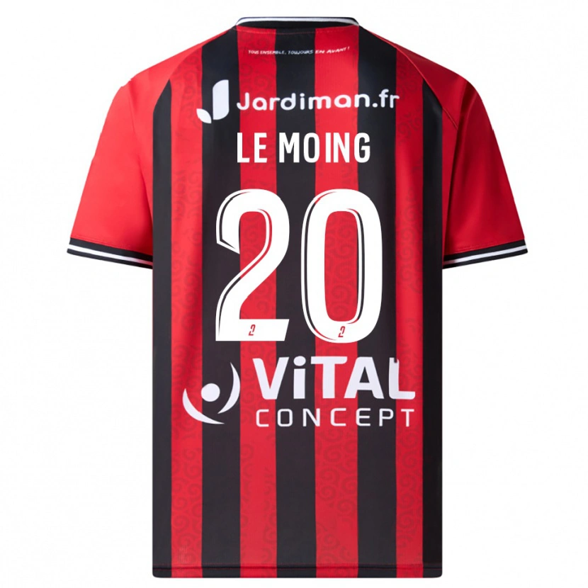 Danxen Uomo Maglia Leonie Le Moing #20 Rosso Nero Kit Gara Home 2025/26 Maglietta