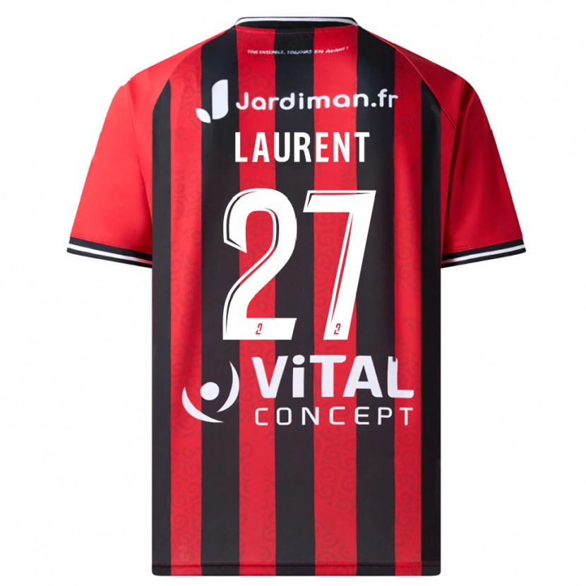 Danxen Uomo Maglia Emelyne Laurent #27 Rosso Nero Kit Gara Home 2025/26 Maglietta