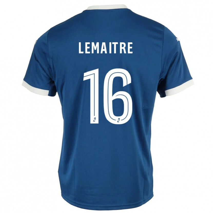 Danxen Uomo Maglia Nicolas Lemaître #16 Blu Bianco Kit Gara Home 2025/26 Maglietta