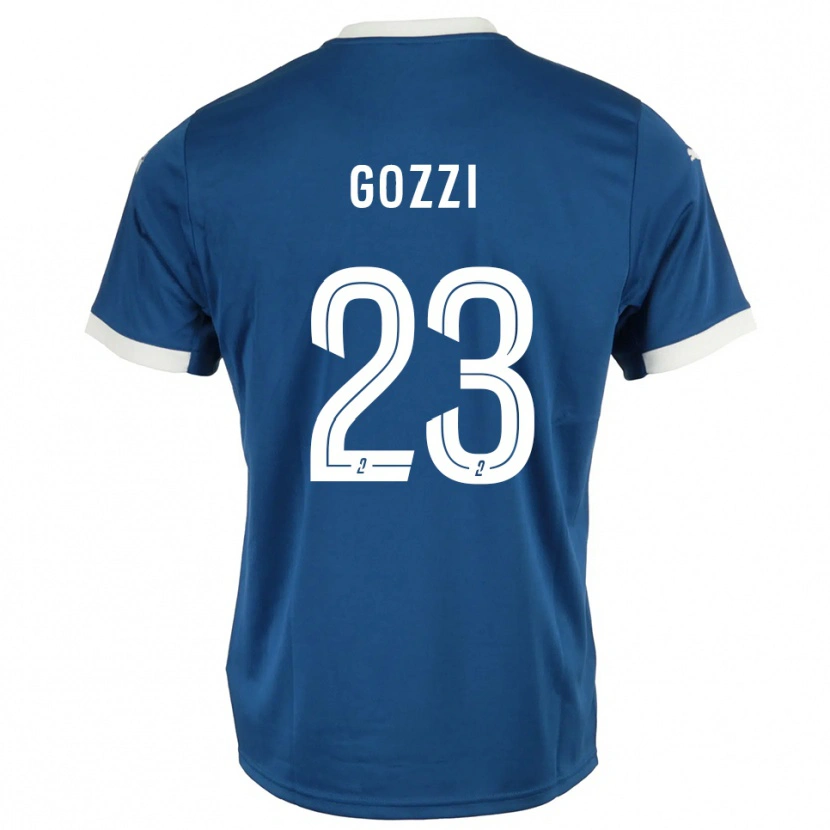 Danxen Uomo Maglia Paolo Gozzi #23 Blu Bianco Kit Gara Home 2025/26 Maglietta