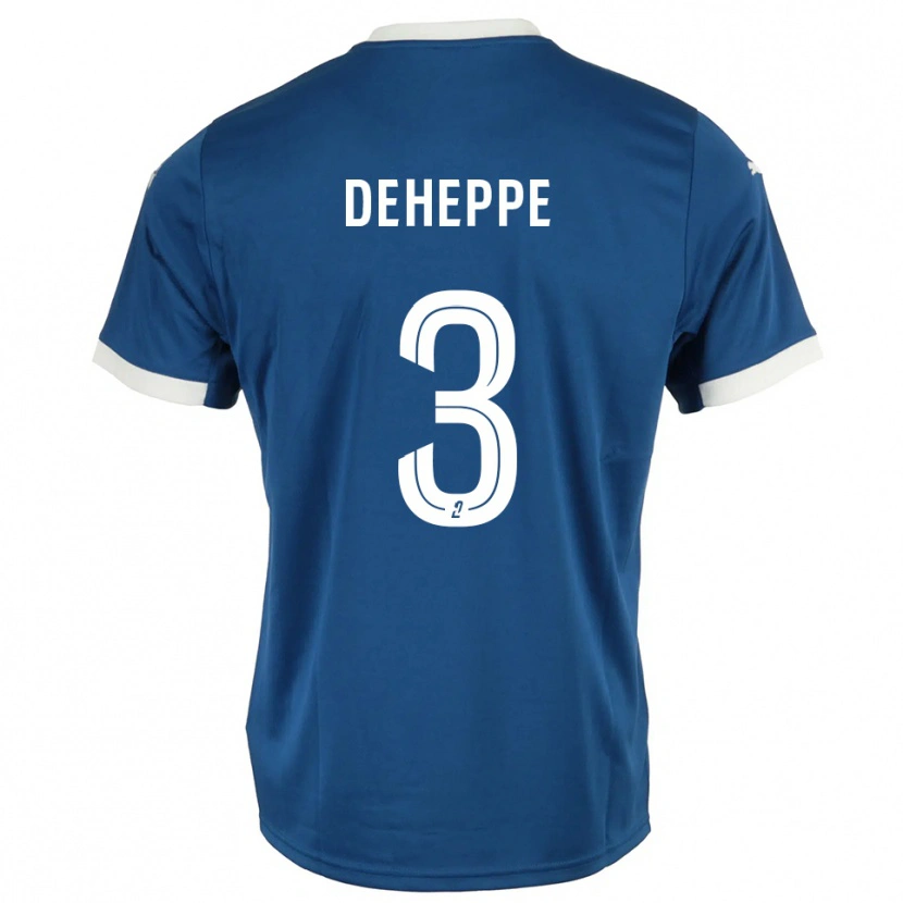 Danxen Uomo Maglia Nathan Deheppe #3 Blu Bianco Kit Gara Home 2025/26 Maglietta