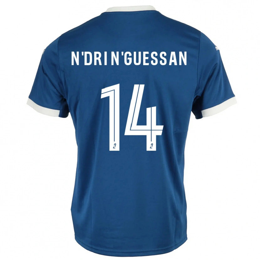 Danxen Uomo Maglia Landry N'dri N'guessan #14 Blu Bianco Kit Gara Home 2025/26 Maglietta