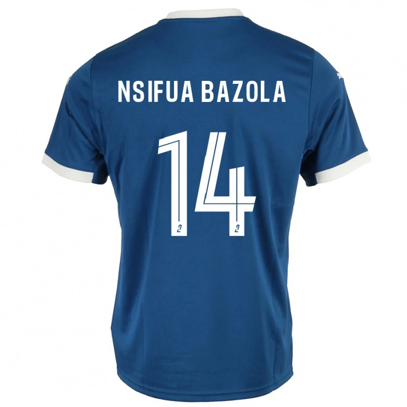 Danxen Uomo Maglia Preston Nsifua Bazola #14 Blu Bianco Kit Gara Home 2025/26 Maglietta