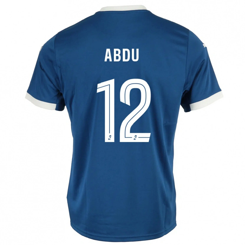 Danxen Uomo Maglia Abdu Conté #12 Blu Bianco Kit Gara Home 2025/26 Maglietta