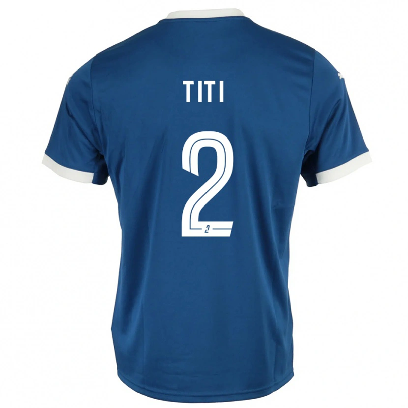 Danxen Uomo Maglia Yvann Titi #2 Blu Bianco Kit Gara Home 2025/26 Maglietta