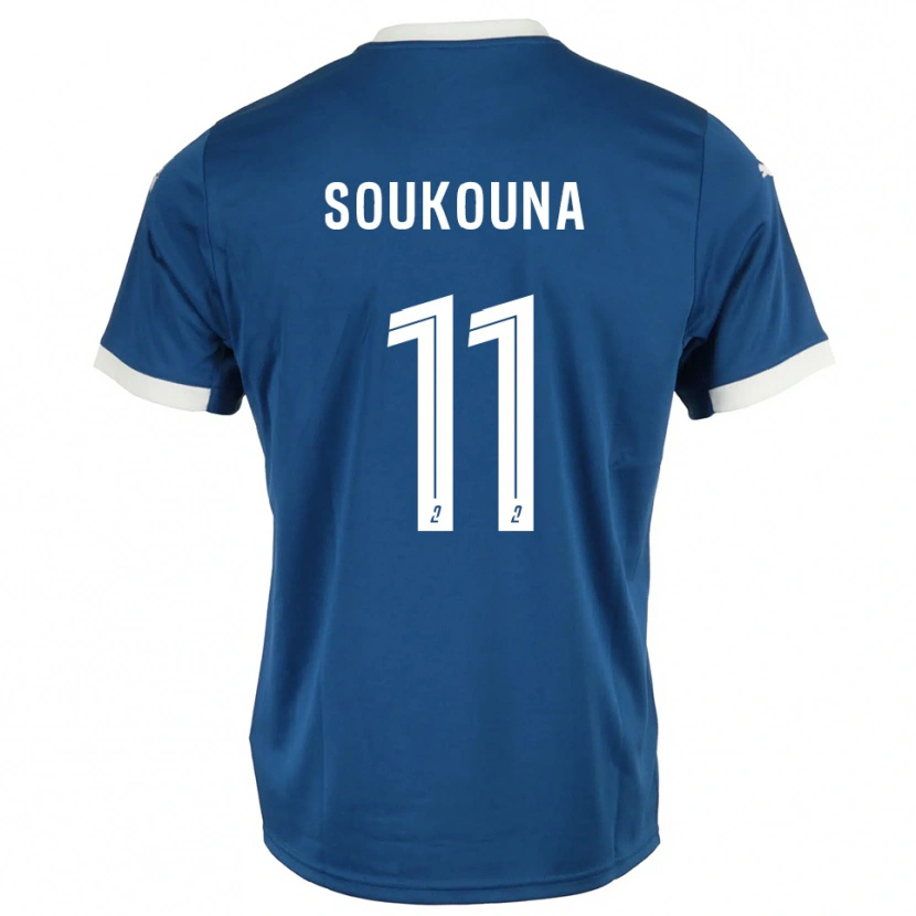 Danxen Uomo Maglia Idrissa Soukouna #11 Blu Bianco Kit Gara Home 2025/26 Maglietta