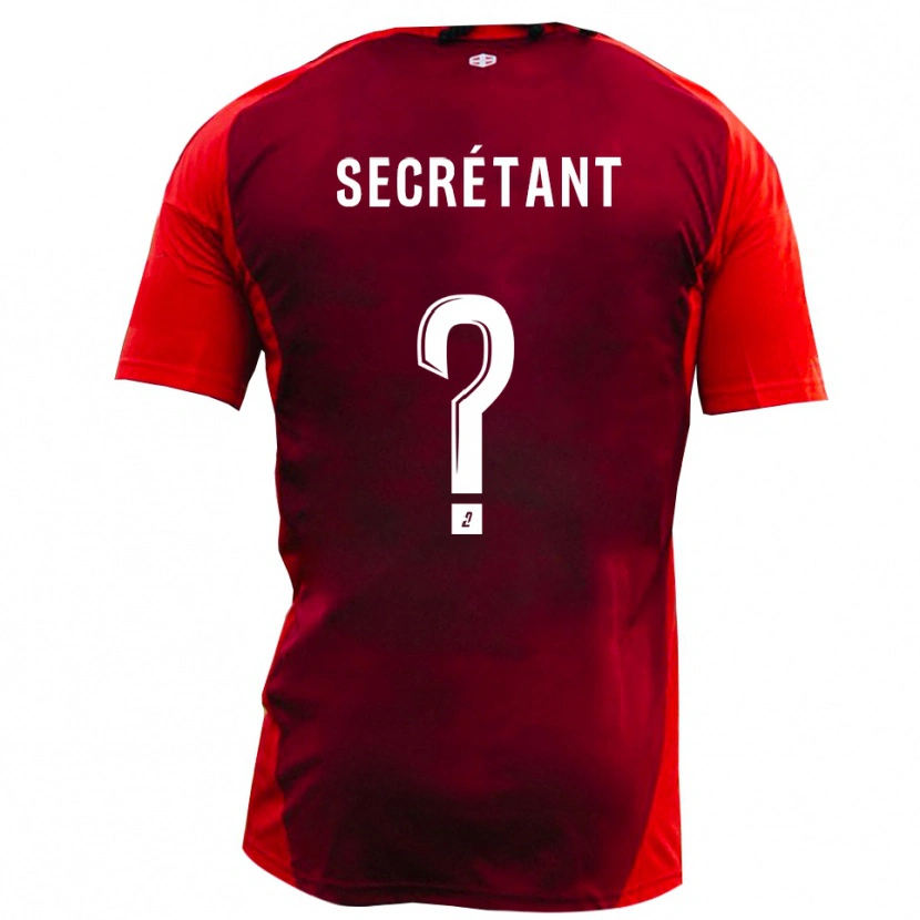 Danxen Uomo Maglia Gabin Secrétant #0 Rosso Borgogna Kit Gara Home 2025/26 Maglietta