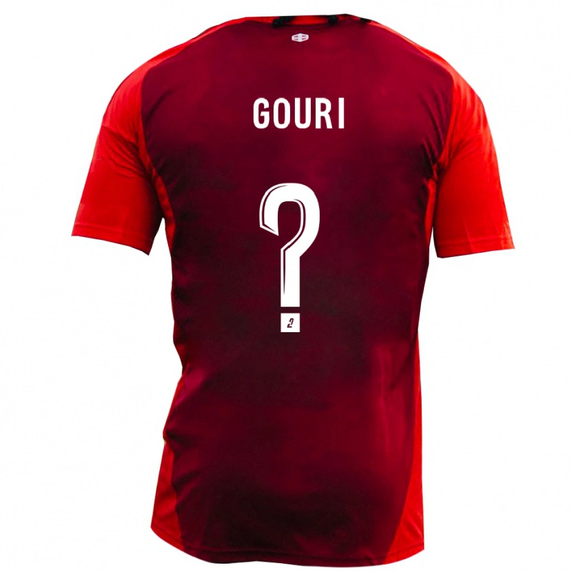 Danxen Uomo Maglia Naël Gouri #0 Rosso Borgogna Kit Gara Home 2025/26 Maglietta