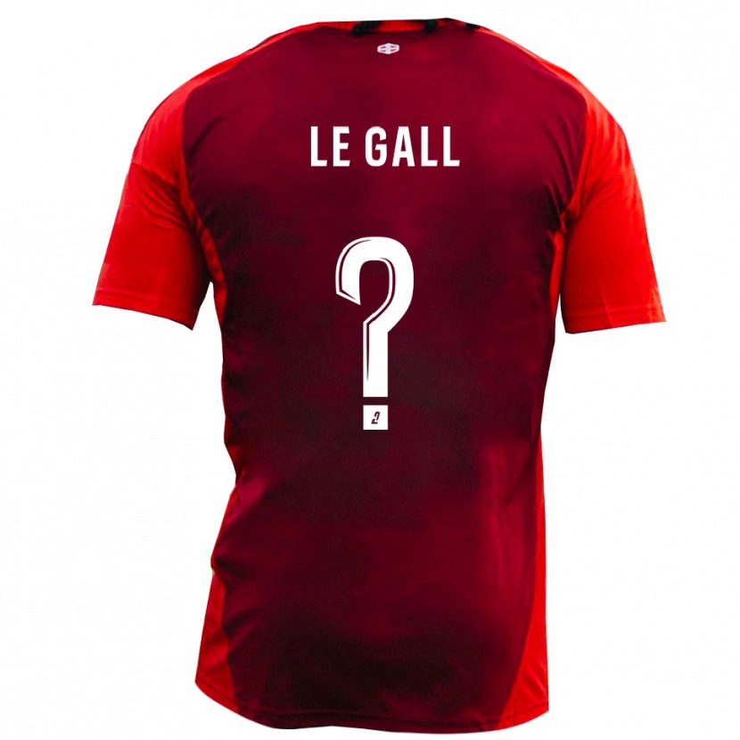 Danxen Uomo Maglia Paul Barnet Le Gall #0 Rosso Borgogna Kit Gara Home 2025/26 Maglietta