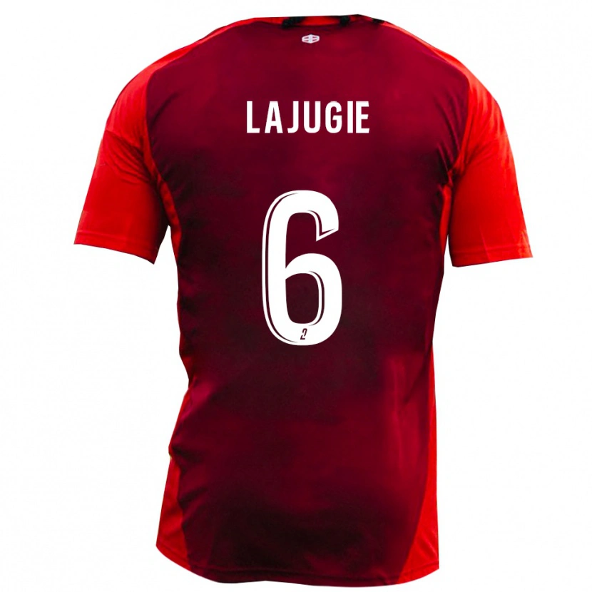 Danxen Uomo Maglia François Lajugie #6 Rosso Borgogna Kit Gara Home 2025/26 Maglietta