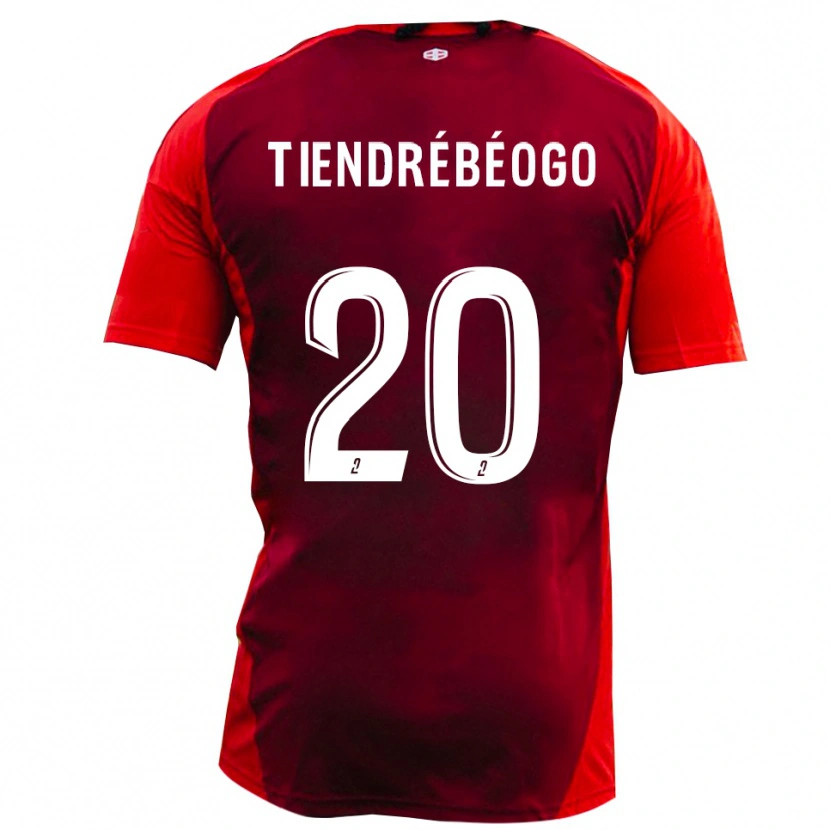Danxen Uomo Maglia Josué Tiendrébéogo #20 Rosso Borgogna Kit Gara Home 2025/26 Maglietta