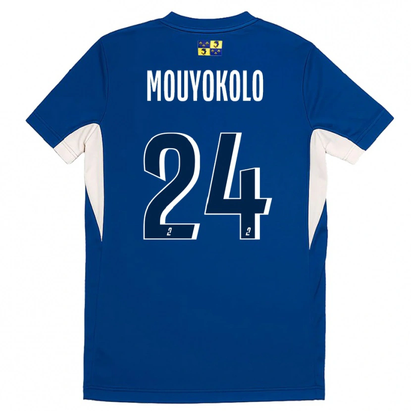 Danxen Uomo Maglia Loris Mouyokolo #24 Blu Blu Marino Kit Gara Home 2025/26 Maglietta