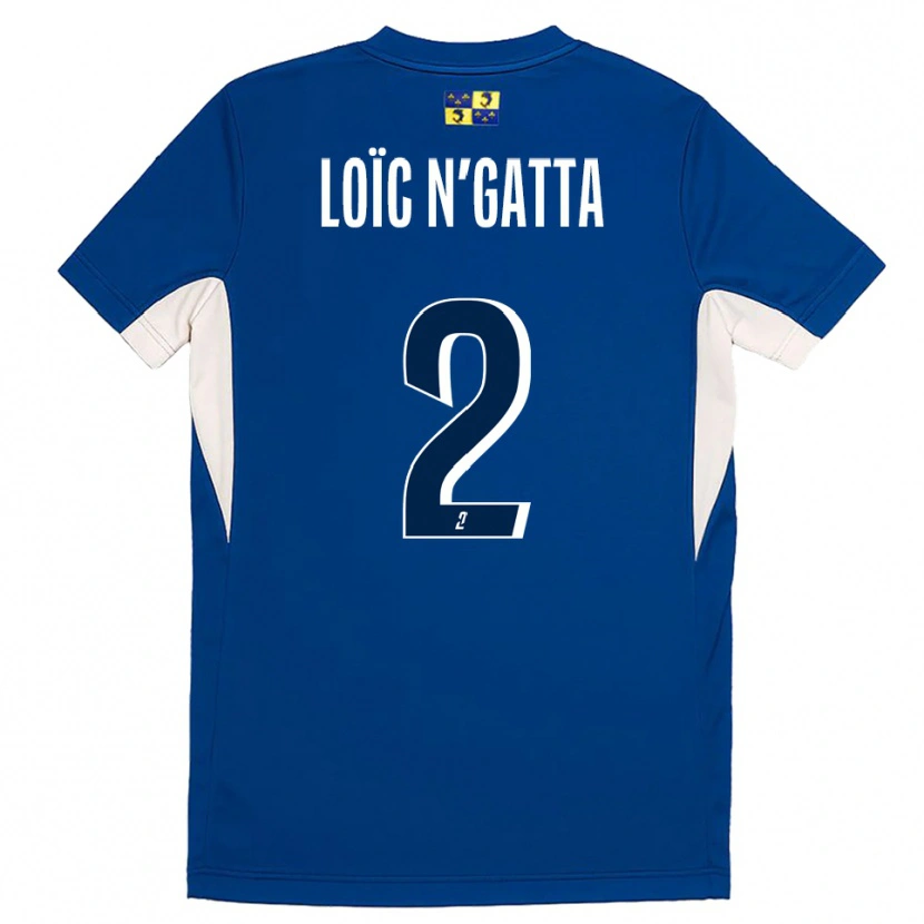 Danxen Uomo Maglia Ange Loïc N'gatta #2 Blu Blu Marino Kit Gara Home 2025/26 Maglietta