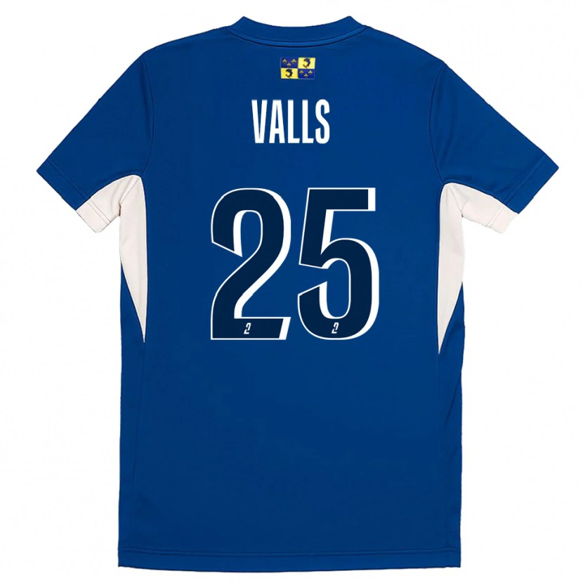 Danxen Uomo Maglia Théo Valls #25 Blu Blu Marino Kit Gara Home 2025/26 Maglietta