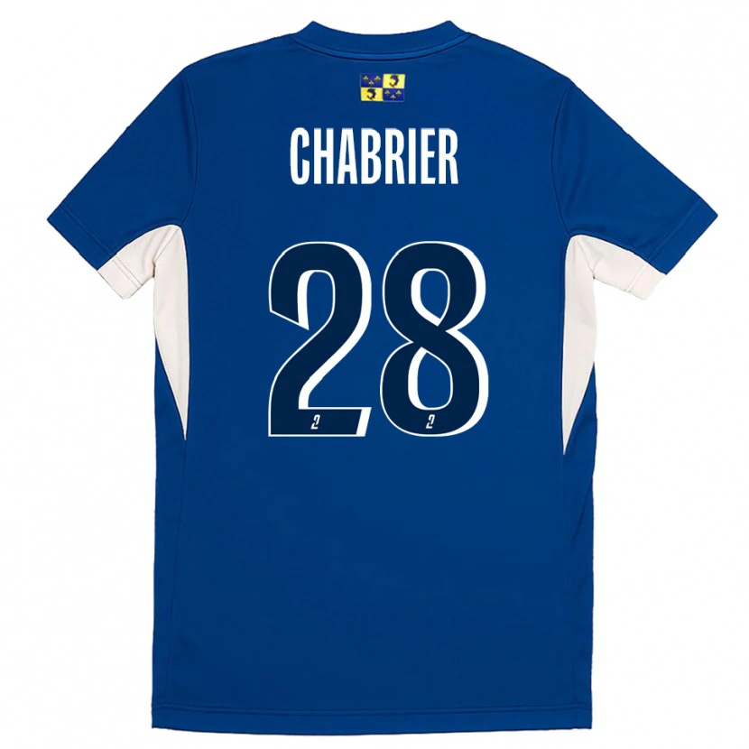 Danxen Uomo Maglia Mélanie Chabrier #28 Blu Blu Marino Kit Gara Home 2025/26 Maglietta
