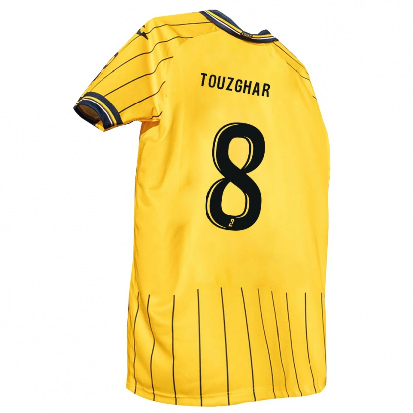 Danxen Uomo Maglia Rayan Touzghar #8 Giallo Blu Marino Kit Gara Home 2025/26 Maglietta
