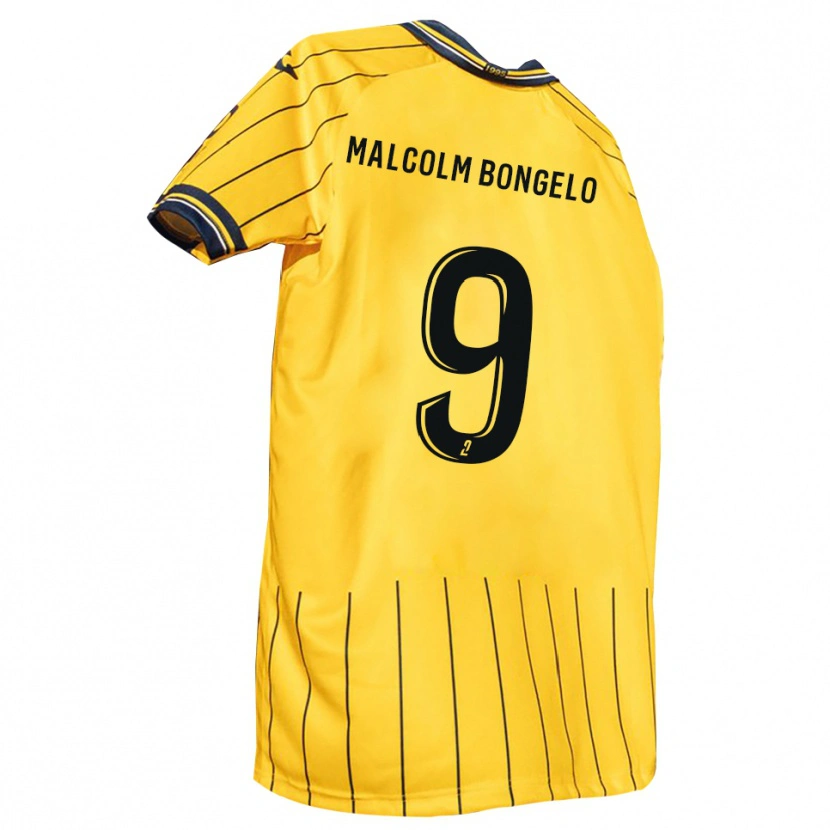 Danxen Uomo Maglia Fidèle Malcolm Bongelo #9 Giallo Blu Marino Kit Gara Home 2025/26 Maglietta