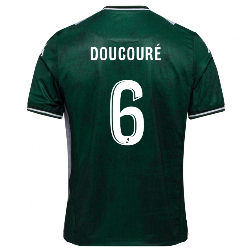 Danxen Uomo Maglia Rayane Doucouré #6 Verde Bianco Kit Gara Home 2025/26 Maglietta