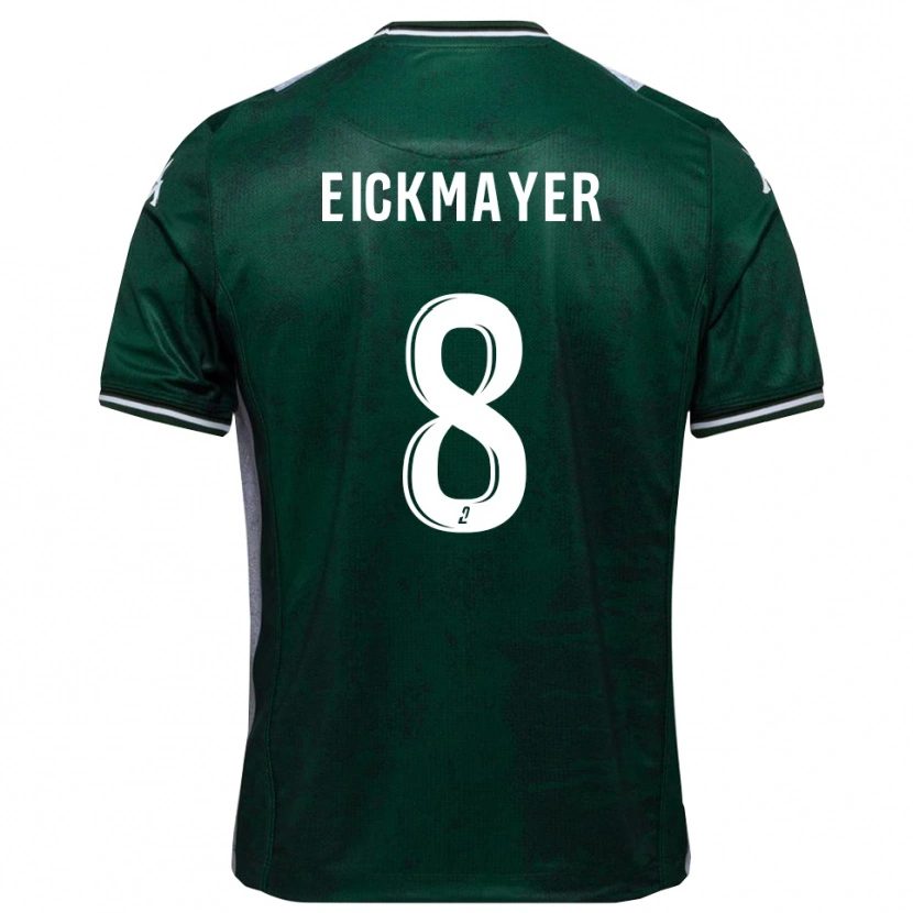 Danxen Uomo Maglia Joachim Eickmayer #8 Verde Bianco Kit Gara Home 2025/26 Maglietta