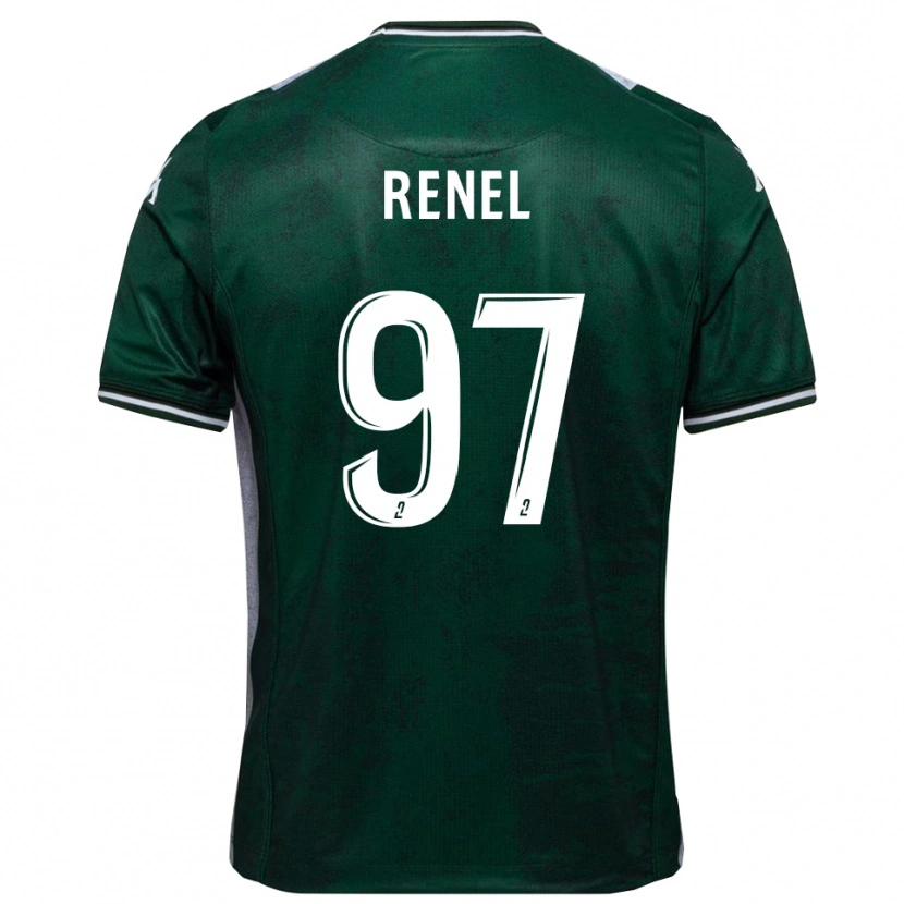 Danxen Uomo Maglia Samuel Renel #97 Verde Bianco Kit Gara Home 2025/26 Maglietta