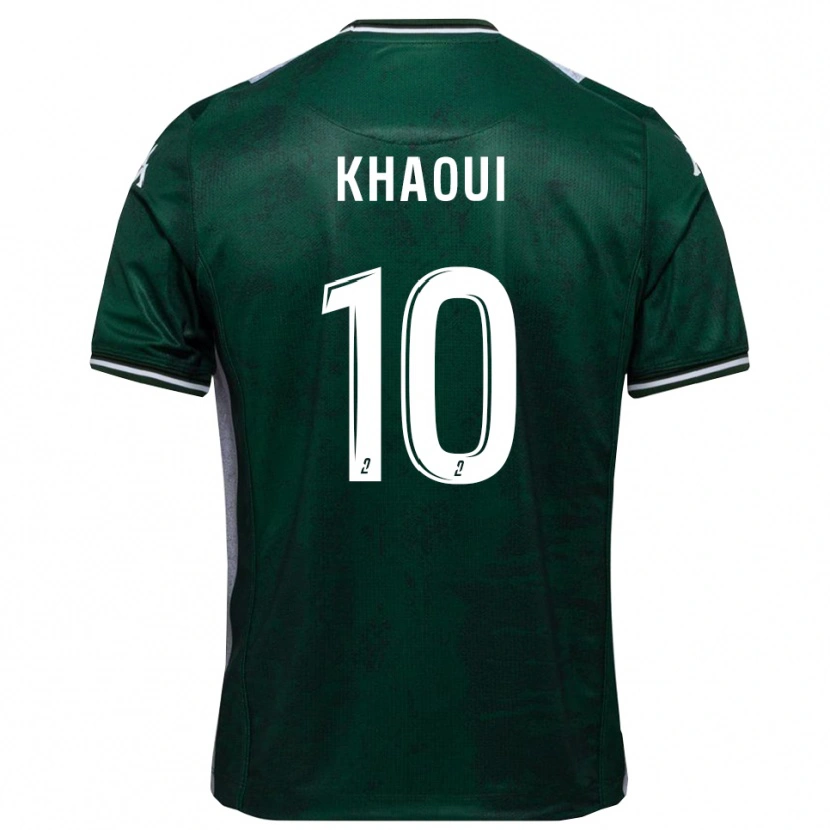 Danxen Uomo Maglia Saîf-Eddine Khaoui #10 Verde Bianco Kit Gara Home 2025/26 Maglietta