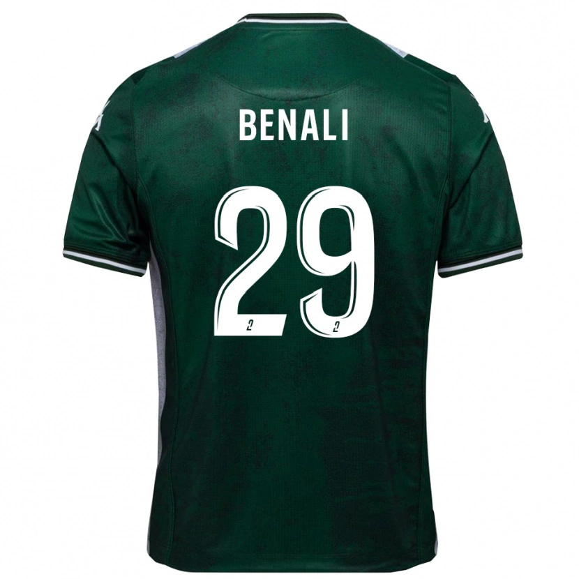 Danxen Uomo Maglia Hacène Benali #29 Verde Bianco Kit Gara Home 2025/26 Maglietta