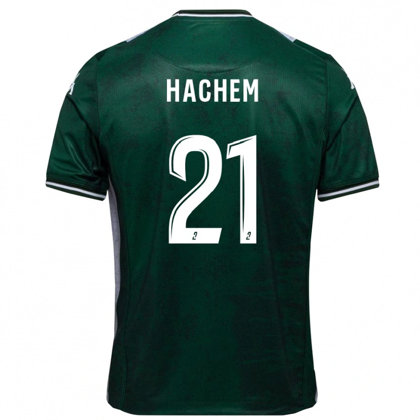 Danxen Uomo Maglia Abdelsamad Hachem #21 Verde Bianco Kit Gara Home 2025/26 Maglietta
