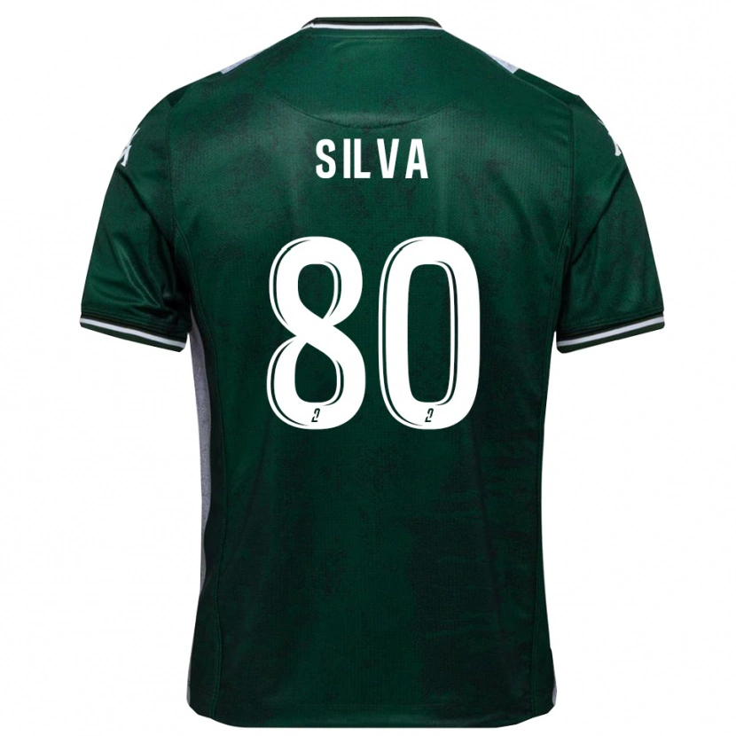 Danxen Uomo Maglia Brian Silva #80 Verde Bianco Kit Gara Home 2025/26 Maglietta
