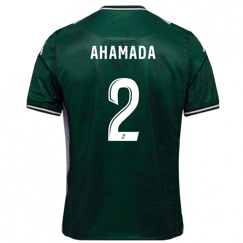 Danxen Uomo Maglia Mohafidh Ahamada #2 Verde Bianco Kit Gara Home 2025/26 Maglietta