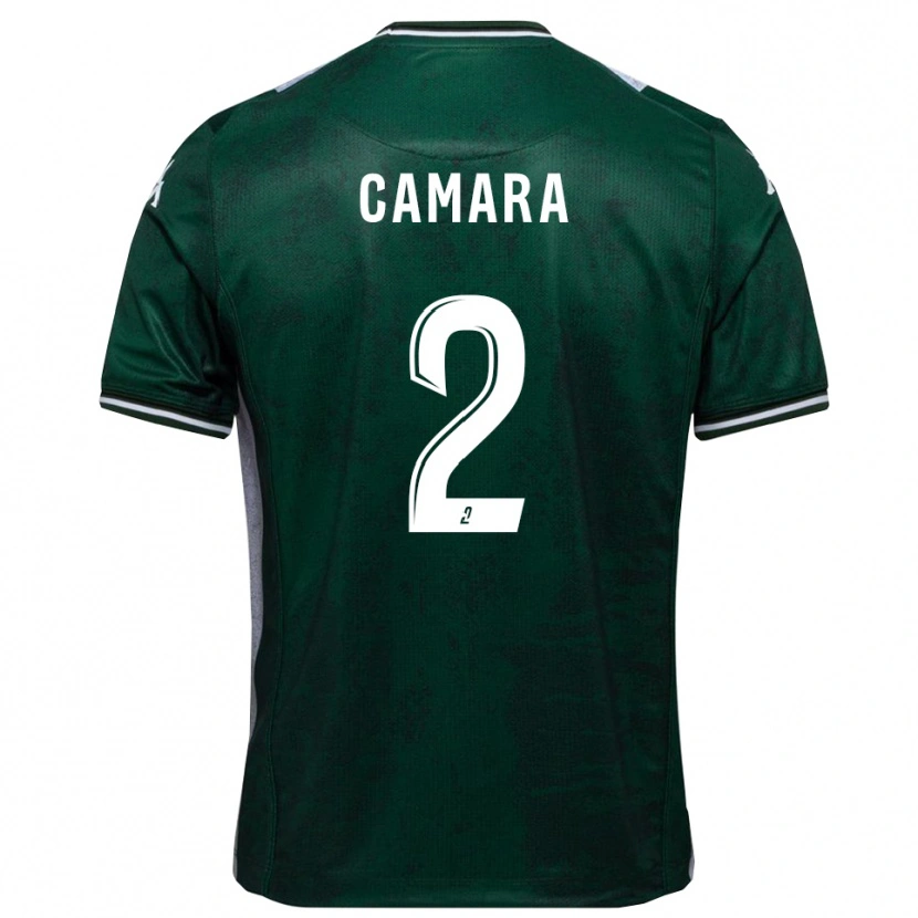 Danxen Uomo Maglia Diadé Camara #2 Verde Bianco Kit Gara Home 2025/26 Maglietta