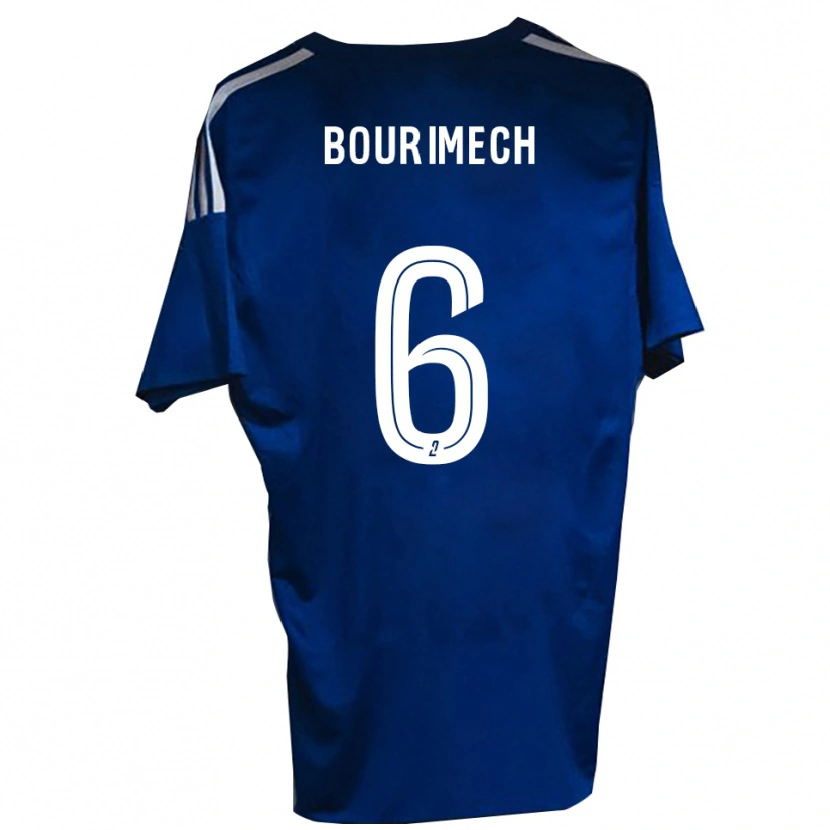 Danxen Uomo Maglia Ilyes Bourimech #6 Blu Bianco Kit Gara Home 2025/26 Maglietta