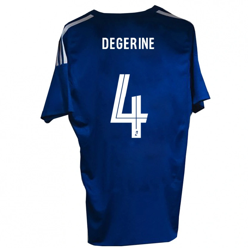 Danxen Uomo Maglia Saveriu Degerine #4 Blu Bianco Kit Gara Home 2025/26 Maglietta