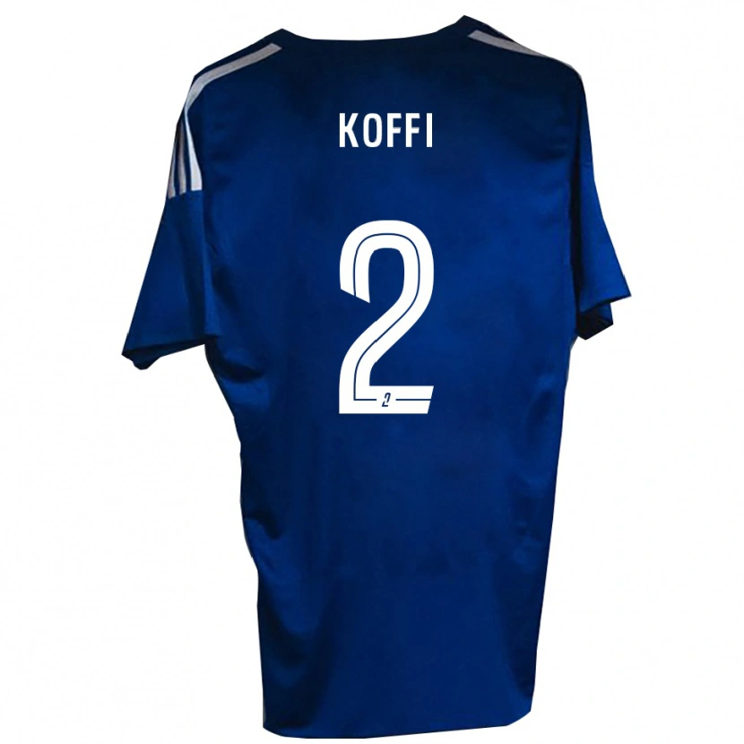 Danxen Uomo Maglia Jean Koffi #2 Blu Bianco Kit Gara Home 2025/26 Maglietta