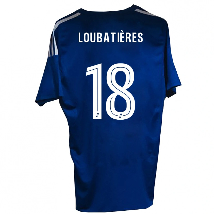Danxen Uomo Maglia Matéo Loubatières #18 Blu Bianco Kit Gara Home 2025/26 Maglietta