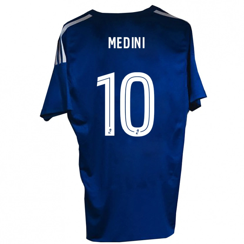 Danxen Uomo Maglia Issa Medini #10 Blu Bianco Kit Gara Home 2025/26 Maglietta
