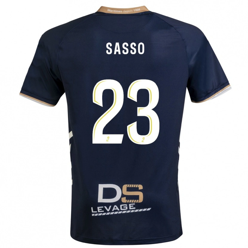 Danxen Uomo Maglia Vincent Sasso #23 Blu Marino Oro Kit Gara Home 2025/26 Maglietta