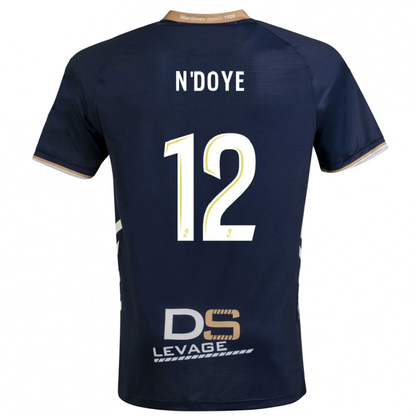 Danxen Uomo Maglia Assane N'doye #12 Blu Marino Oro Kit Gara Home 2025/26 Maglietta