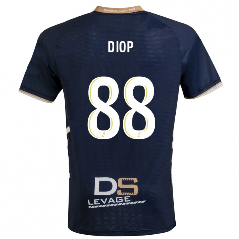 Danxen Uomo Maglia Malick Diop #88 Blu Marino Oro Kit Gara Home 2025/26 Maglietta