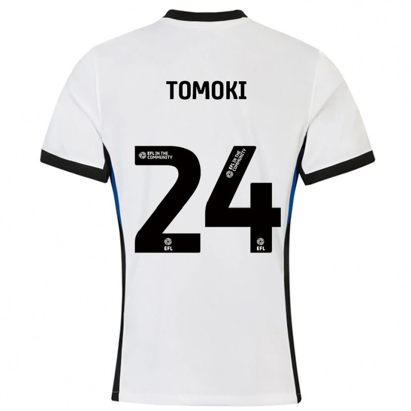 Danxen Uomo Maglia Tomoki Iwata #24 Bianco Blu Kit Gara Away 2025/26 Maglietta