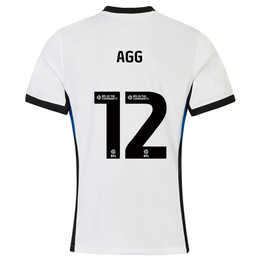 Danxen Uomo Maglia Lily Agg #12 Bianco Blu Kit Gara Away 2025/26 Maglietta