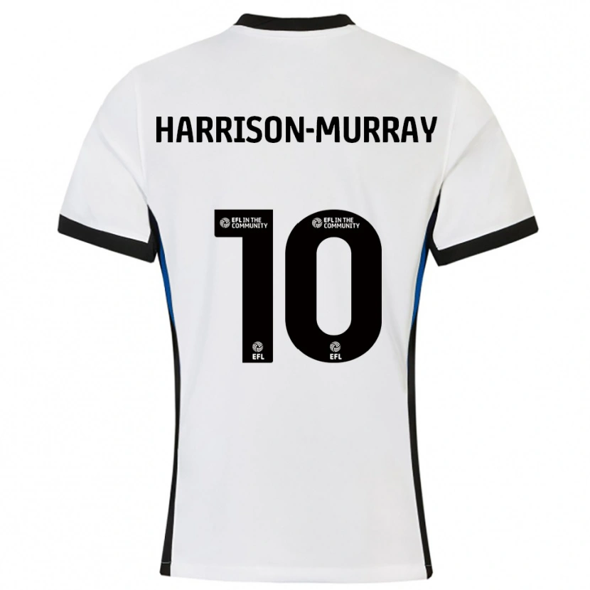 Danxen Uomo Maglia Christie Harrison-Murray #10 Bianco Blu Kit Gara Away 2025/26 Maglietta