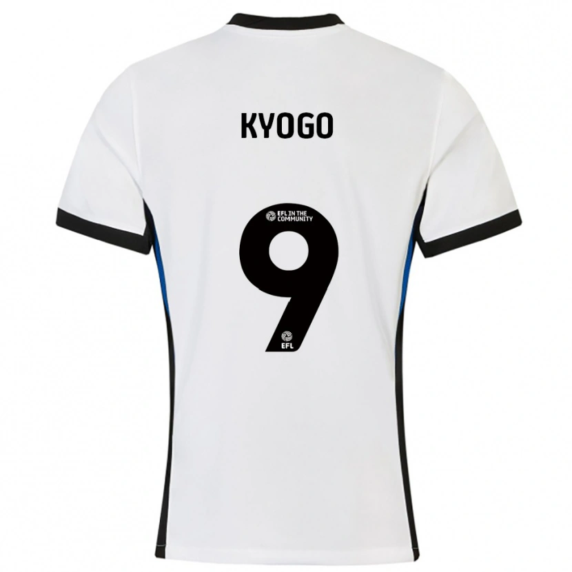 Danxen Uomo Maglia Kyogo Furuhashi #9 Bianco Blu Kit Gara Away 2025/26 Maglietta